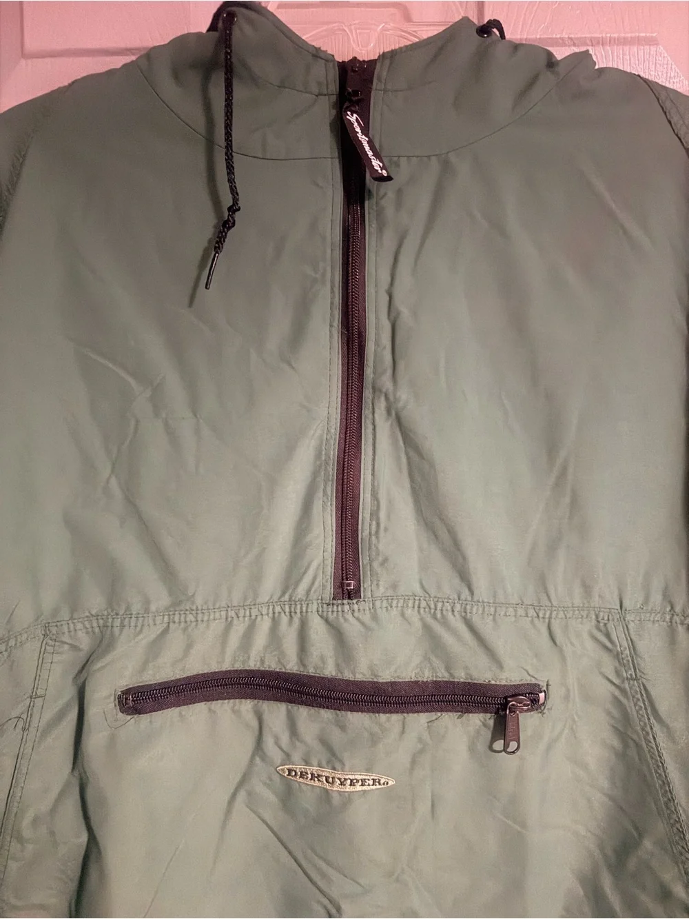 Green Pullover Windbreaker Jacket - Unbranded